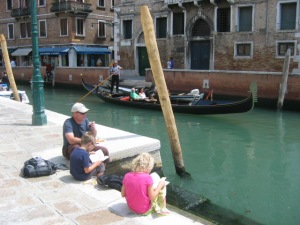 Reading in Venice